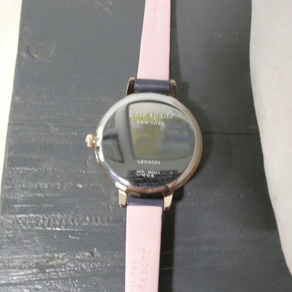 NiB Kate Spade New York Metro Slim Women's Watch,  Navy Blue Leather Strap $198 - Picture 5 of 15